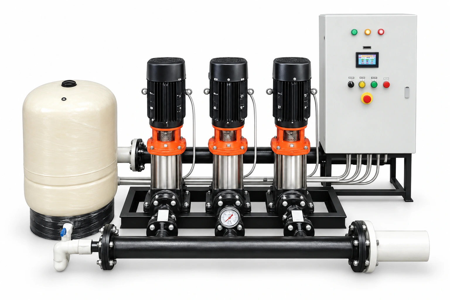 Hydro-pneumatic pressure system — Bhoomi product visual